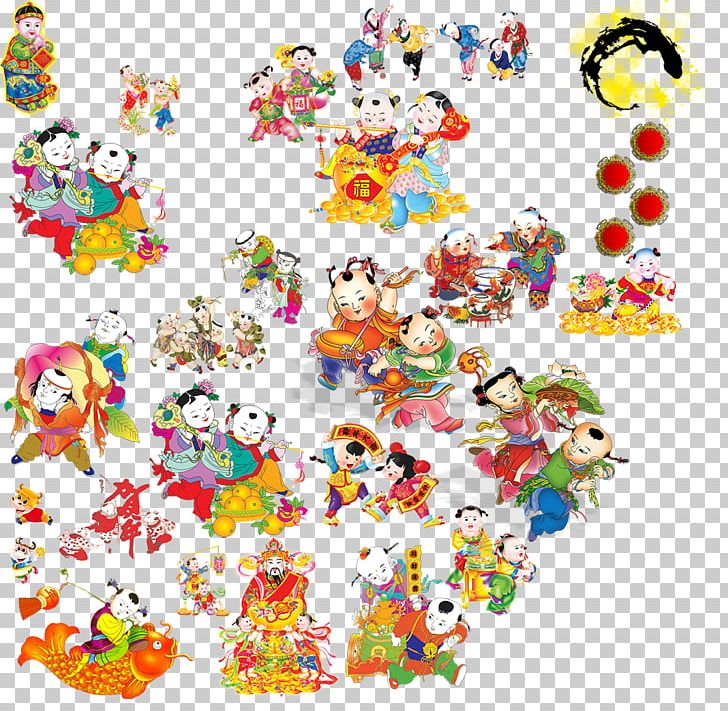China Chinese New Year Euclidean PNG, Clipart, Baby, Caishen, Chinese, Chinese Lantern, Chinese Paper Cutting Free PNG Download