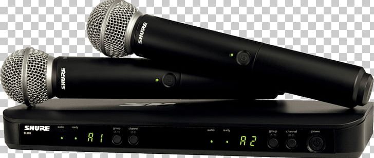 Wireless Microphone Shure SM58 Shure SM57 Shure Blx288pg58 Wireless Vocal Combo With Pg58 Handheld Microphones PNG, Clipart, Audio, Audio Equipment, Electronics, Microphone, Multimedia Free PNG Download