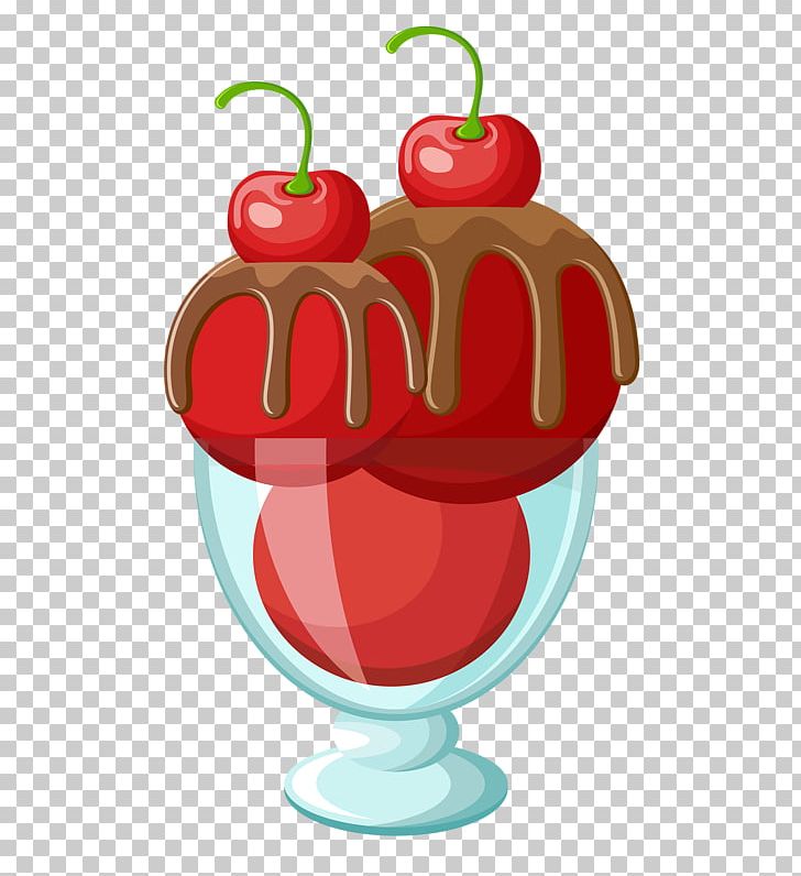 Ice Cream Sundae Strawberry Cupcake PNG, Clipart, Apple, Cartoon, Cherries, Cherry, Cherry Blossom Free PNG Download