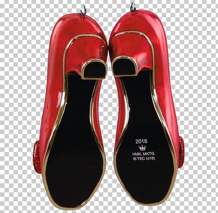 Ruby Slippers Shoe Sandal Christmas Ornament PNG, Clipart, 2018, Christmas Ornament, Footwear, Hallmark Cards, Learning Free PNG Download