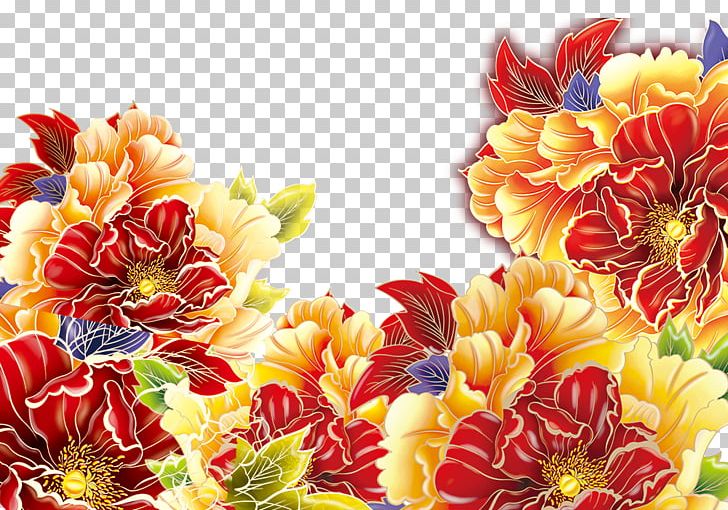 Floral Design Cut Flowers Moutan Peony PNG, Clipart, Annual Plant, Artificial Flower, Chinese, Chinese Style, Chrysanthemum Free PNG Download