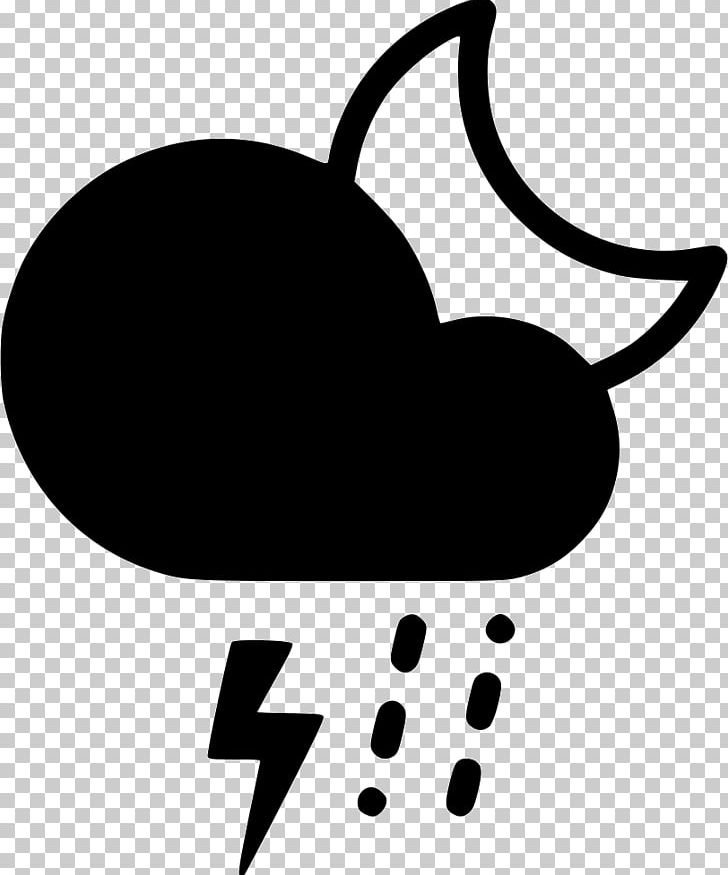 Thunderstorm Computer Icons Cloud Rain PNG, Clipart, Black, Black And White, Cat, Cat Like Mammal, Climate Free PNG Download