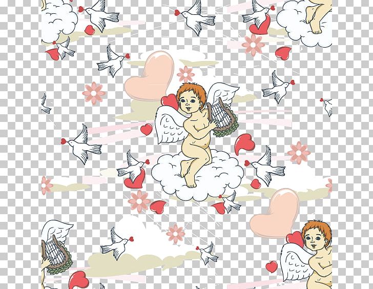Heart Cupid PNG, Clipart, Adobe Illustrator, Angel, Angels, Angels Vector, Angels Wings Free PNG Download