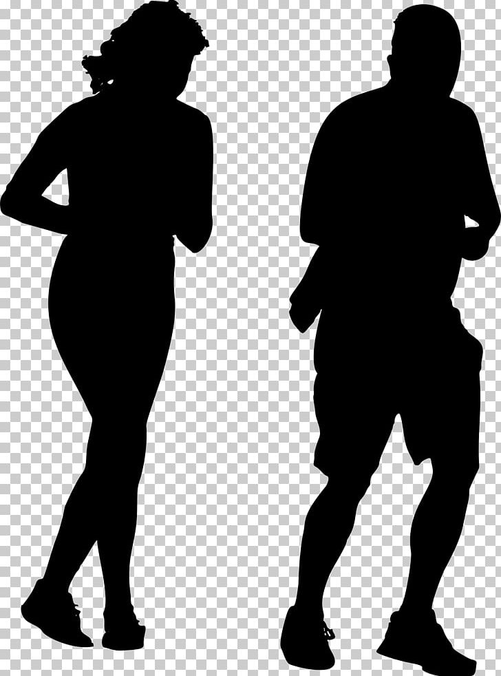 Silhouette Jogging Sport PNG, Clipart, Arm, Black, Black And White, Clip Art, Couple Free PNG Download
