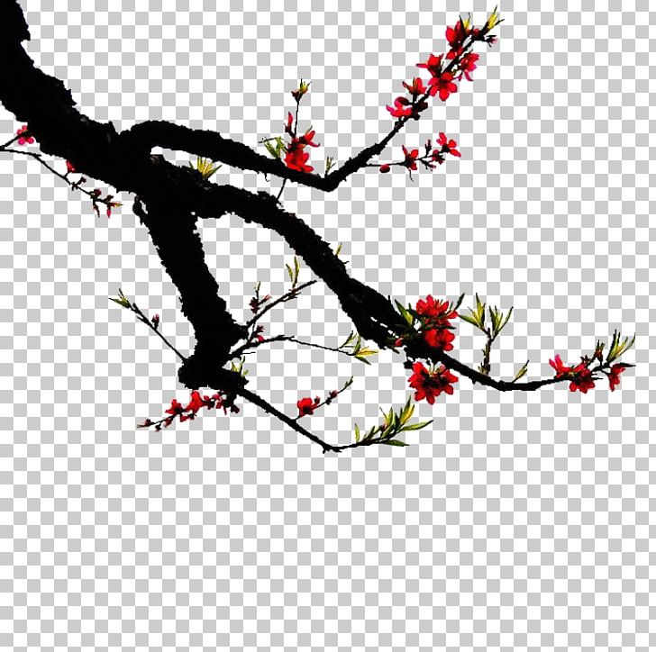 Template Ink Leaf PNG, Clipart, Blossom, Branch, Cherry Blossom, Chinese, Chinese Style Free PNG Download