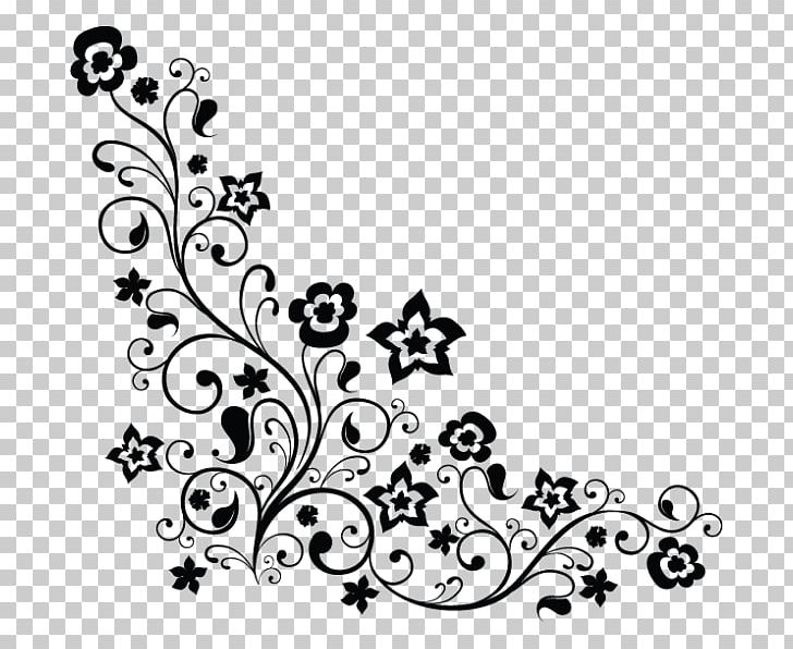 Ornament Flower Floral Design Art Pattern PNG, Clipart, Art, Black, Black And White, Branch, Butterflies And Moths Free PNG Download