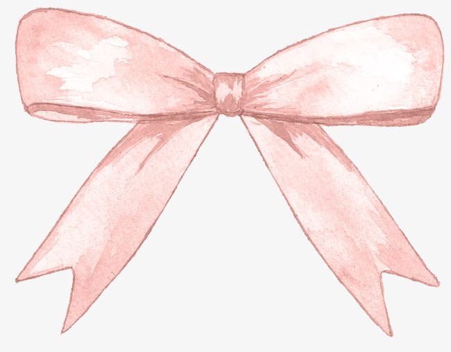 Watercolor Pink Bows Clipart Handpainted Pastel Pink Bows PNG Digital Scrapbooking Gift bow Printable DIY instant download commercial use