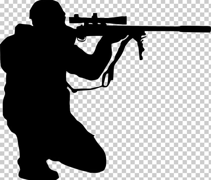 Sniper Rifle Firearm Silhouette Gunshot PNG, Clipart, Air Gun, Black And White, Firearm, Gun, Gunshot Free PNG Download