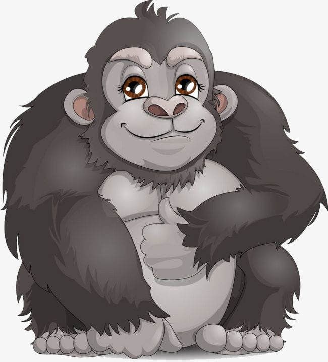 Cute Gorilla PNG, Clipart, Animation, Cartoon, Cute Clipart, Evolution, Gorilla Clipart Free PNG Download