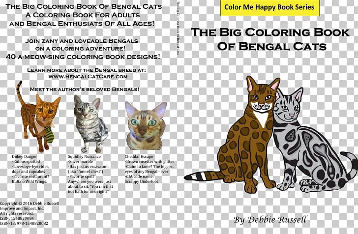 Whiskers Bengal Cat Coloring Book PNG, Clipart, Bengal, Bengal Cat, Book,  Carnivoran, Cartoon Free PNG Download