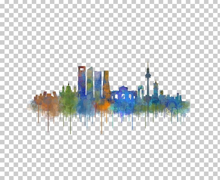 Madrid Skyline New York City Art PNG, Clipart, Art, City, Cityscape, Digital Art, Drawing Free PNG Download
