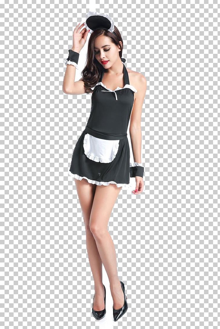 Costume Uniform French Maid Serveringsdräkt Cocktail Dress PNG, Clipart, Apron, Black, Clothing, Cocktail Dress, Cosplay Free PNG Download