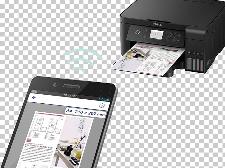 Multi-function Printer Epson Inkjet Printing Duplex Printing PNG, Clipart, Automatic Document Feeder, Color Printing, Communication Device, Duplex Printing, Electronic Device Free PNG Download