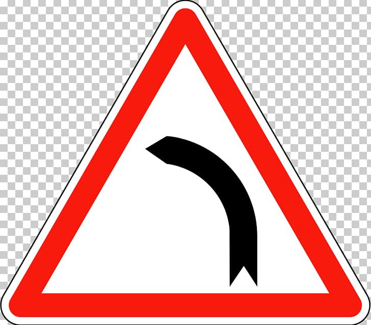 Panneau D'annonce De Virage à Gauche En France Curve To The Right Road-sign In France Traffic Sign Warning Sign PNG, Clipart, Angle, Area, Brand, Line, Number Free PNG Download