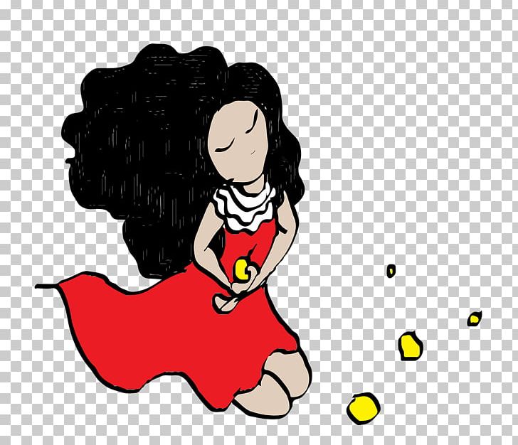 Illustration Dress Character Red Tabtim PNG, Clipart, Art, Black Hair, Cartoon, Character, Clothing Free PNG Download