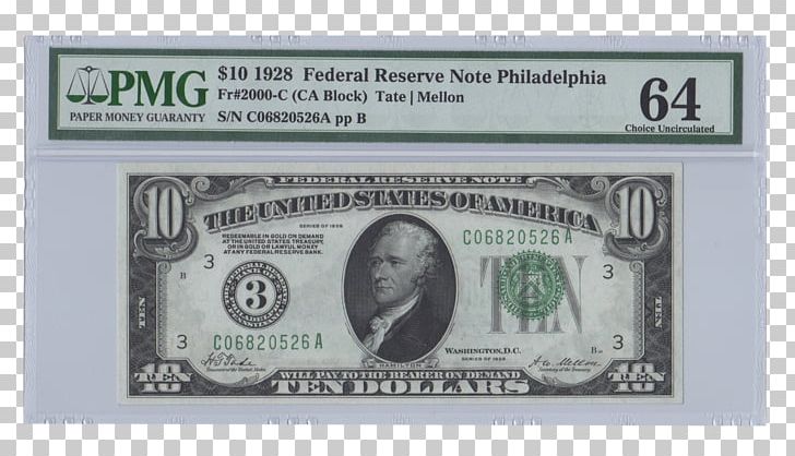 Banknote Federal Reserve Note United States Ten-dollar Bill Gold Certificate Silver Certificate PNG, Clipart, Auction, Banknote, Cash, Currency, Dollar Free PNG Download