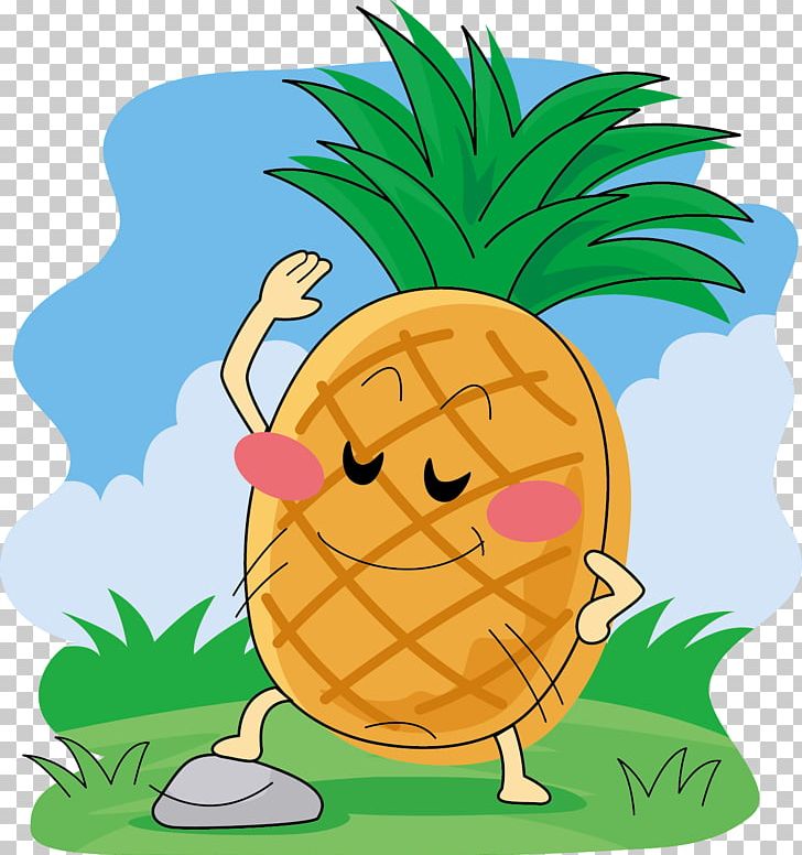 Pineapple Cartoon PNG, Clipart, Artwork, Auglis, Cartoon Pineapple, Emoticon, Encapsulated Postscript Free PNG Download