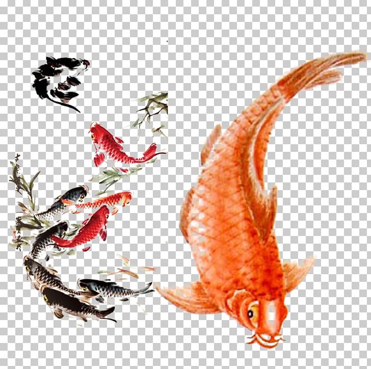 Koi Carassius Auratus Ink Wash Painting PNG, Clipart, Animals, Aquarium Fish, Art, Carassius Auratus, Chinese Art Free PNG Download