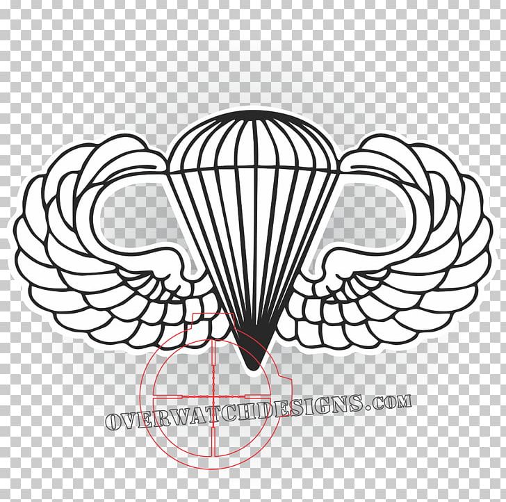 United States Army Airborne School Parachutist Badge Airborne Forces Paratrooper Military PNG, Clipart, Airborne Forces, Air Force, Army, Badge, Black And White Free PNG Download