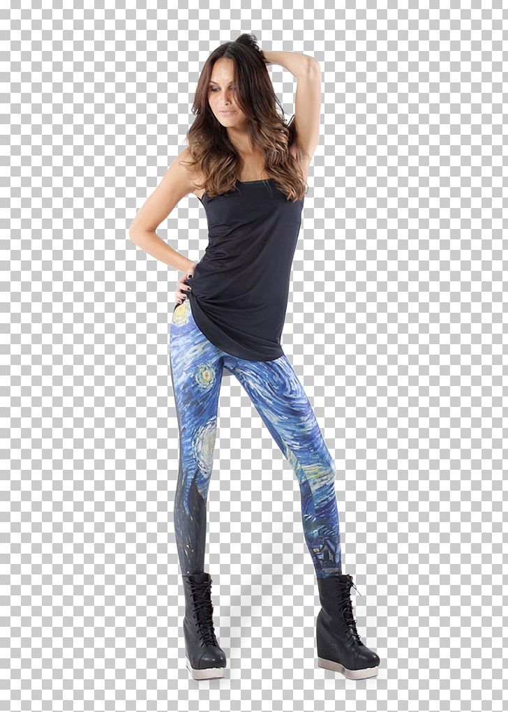 The Starry Night Leggings Starry Night Over The Rhône Painting Art PNG, Clipart, Abdomen, Art, Clothing, Fashion, Fashion Model Free PNG Download
