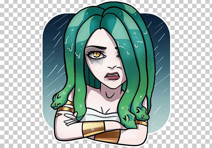 Medusa Gorgon Sticker Jellyfish Telegram PNG, Clipart, 2017, Cartoon, Communication, Fiction, Fictional Character Free PNG Download