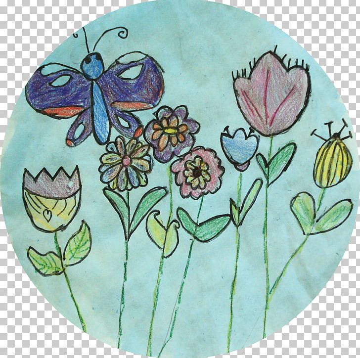 Paper Insect Drawing Ice Cream Garden PNG, Clipart, Butterfly, Circle, Drawing, Flora, Flower Free PNG Download