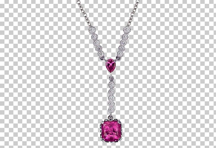 Amethyst Necklace Sapphire Jewellery Diamond PNG, Clipart, Amethyst, Body Jewellery, Body Jewelry, Chain, Charms Pendants Free PNG Download