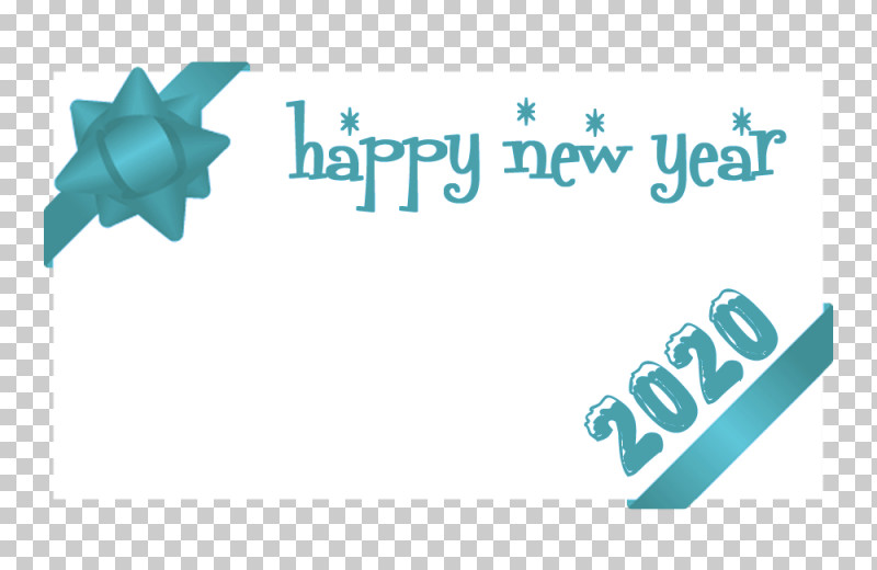 Happy New Year 2020 PNG, Clipart, 2020, Aqua, Happy New Year, Logo, Text Free PNG Download