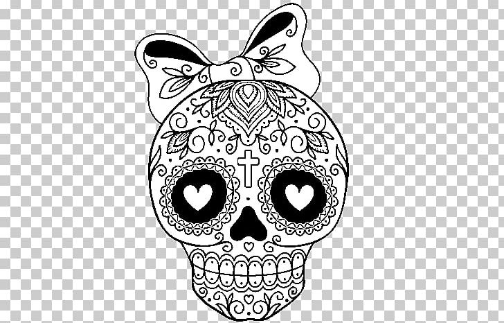 Calavera Coloring Book Day Of The Dead Skull Mexican Cuisine PNG, Clipart, Adult, Black, Black And White, Bone, Calavera Free PNG Download