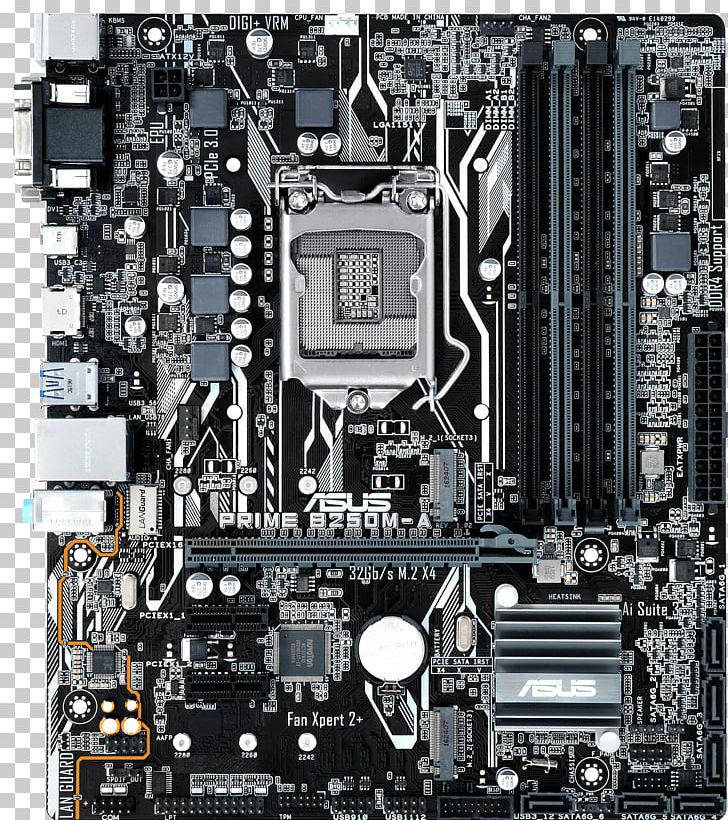 Intel ASUS PRIME B250M-A LGA 1151 MicroATX Motherboard PNG, Clipart, Asus, Computer Hardware, Electronic Device, Electronic Engineering, Electronics Free PNG Download