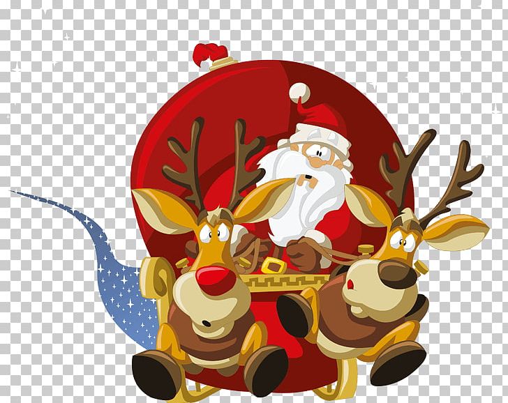 Santa Claus Reindeer Sticker Christmas PNG, Clipart, Christmas, Christmas Decoration, Christmas Ornament, Claus, Deer Free PNG Download
