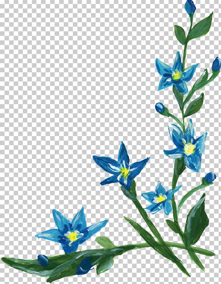 Flower PNG, Clipart, Blue, Blue Flower, Blue Flower Border, Branch, Clip Art Free PNG Download