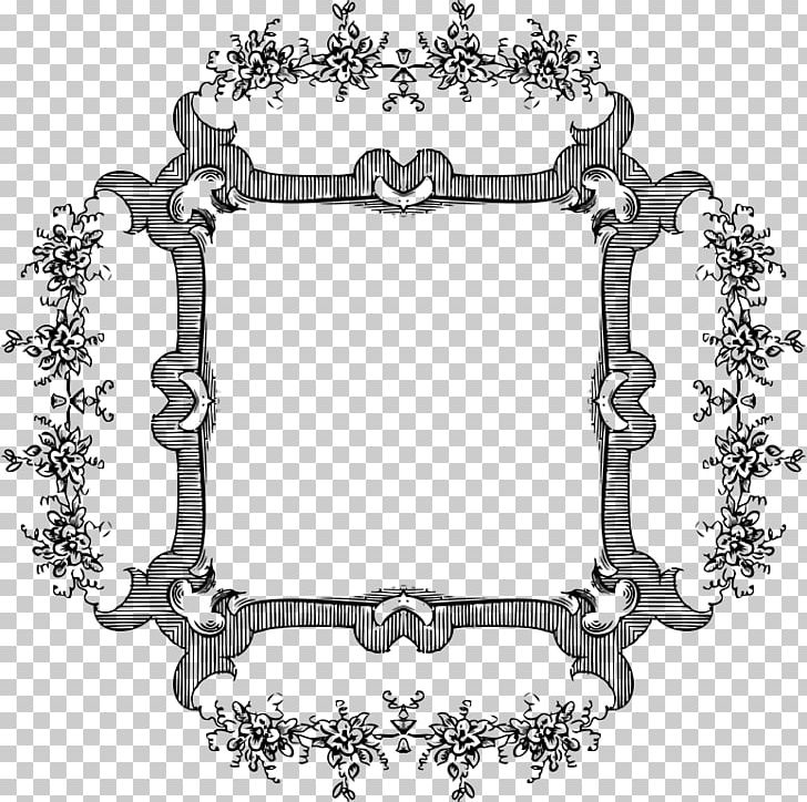 Frames Decorative Arts PNG, Clipart, Area, Art, Black And White, Body Jewelry, Circle Free PNG Download