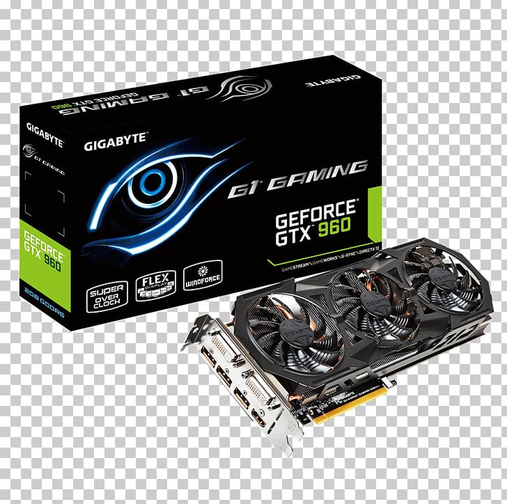 Graphics Cards & Video Adapters NVIDIA GeForce GTX 960 GDDR5 SDRAM Gigabyte Technology 英伟达精视GTX PNG, Clipart, Amp, Cable, Computer Component, Electronic Device, Electronics Free PNG Download