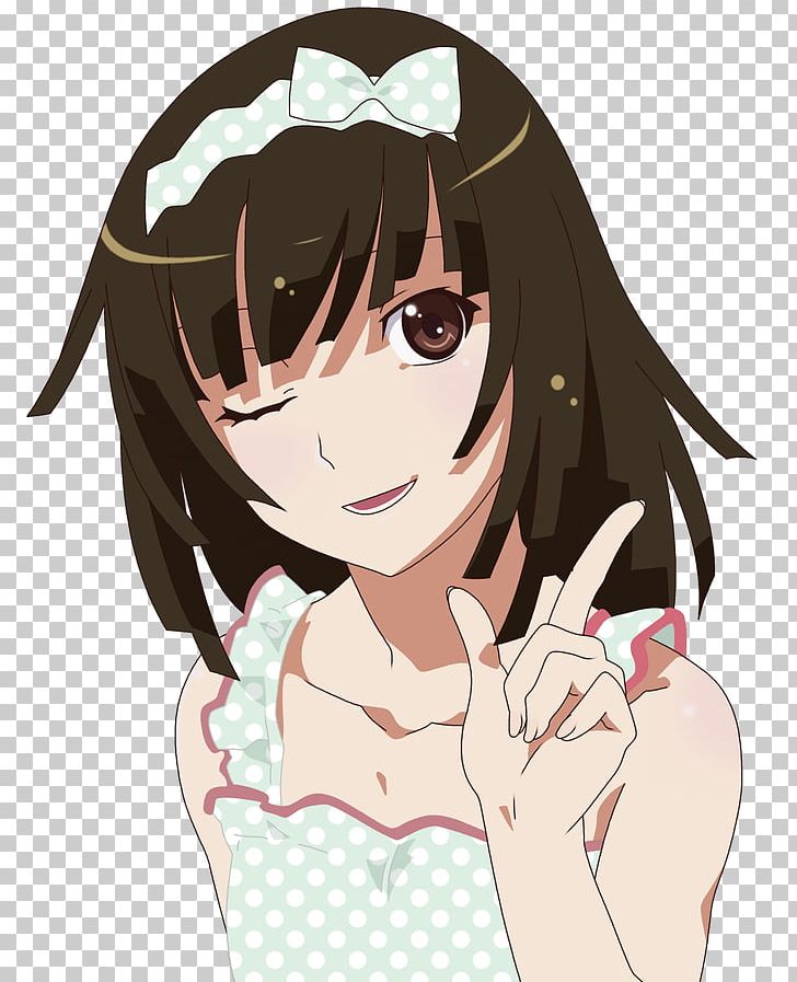 Otorimonogatari Monogatari Series Koimonogatari Anime Nadeko Sengoku PNG, Clipart, Anime, Artwork, Black Hair, Brow, Cartoon Free PNG Download