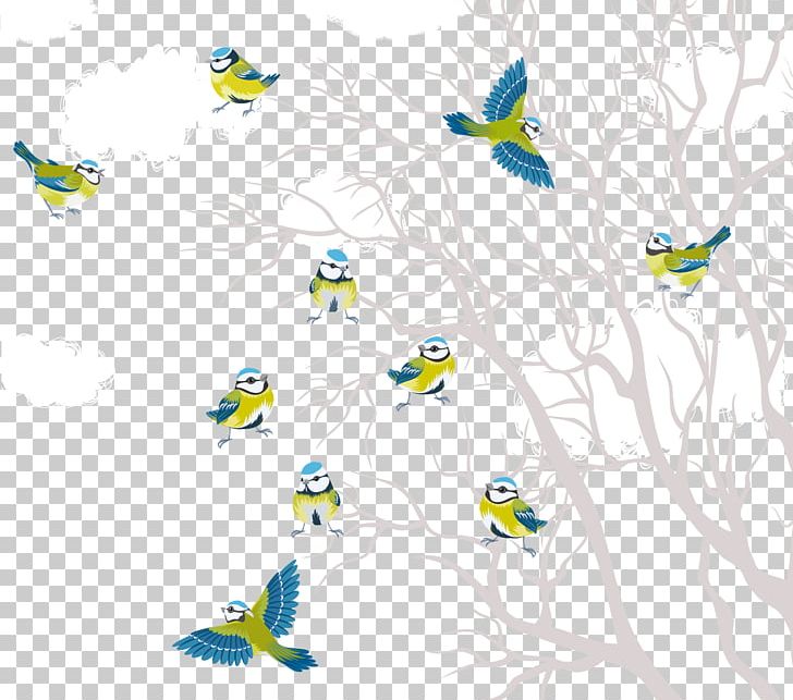 Bird Tree Winter PNG, Clipart, Beak, Bird Nest, Birds, Bird Vector, Branch Free PNG Download