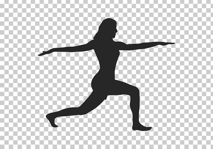 Yoga Silhouette Virabhadrasana I Exercise PNG, Clipart, Arm, Balance, Black, Black And White, Do Yoga Free PNG Download