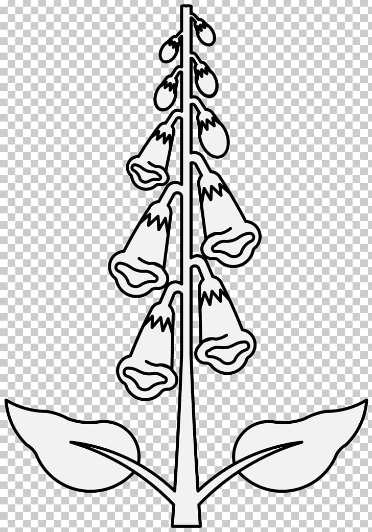 Christmas Tree Line Art Foxgloves Plant Stem PNG, Clipart, Art, Black And White, Branch, Christmas Decoration, Christmas Tree Free PNG Download