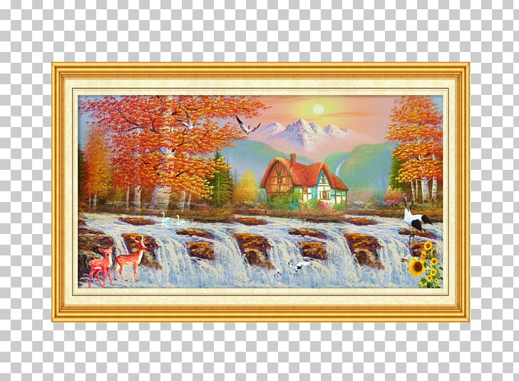 The Art Of Painting Oil Painting Landscape Painting PNG, Clipart, Christmas Decoration, Decorative, Hanging, Landscape, Leave The Material Free PNG Download