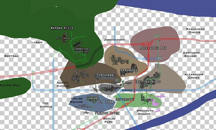 grand theft auto san andreas map