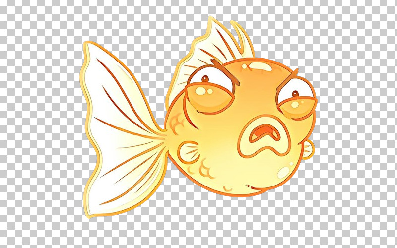 Cartoon Head Yellow Goldfish Fish PNG, Clipart, Cartoon, Fish, Goldfish, Head, Smile Free PNG Download
