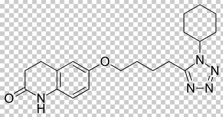 Cilostazol Pharmaceutical Drug Tablet Phosphodiesterase Inhibitor Drugs.com PNG, Clipart, Angle, Area, Aripiprazole, Black And White, Chemical Compound Free PNG Download
