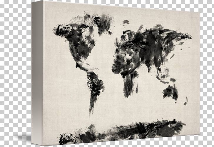 World Map Canvas Print Frames PNG, Clipart, Art, Artwork, Black And White, Canvas, Canvas Print Free PNG Download