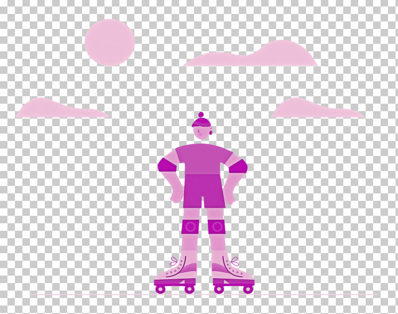 Roller Skating Sports Outdoor PNG, Clipart, Character, Geometry, Hm, Lavender, Line Free PNG Download