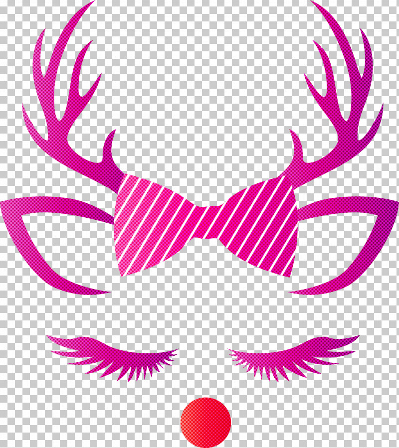 Reindeer Face PNG, Clipart, Antler, Costume Accessory, Horn, Magenta, Pink Free PNG Download