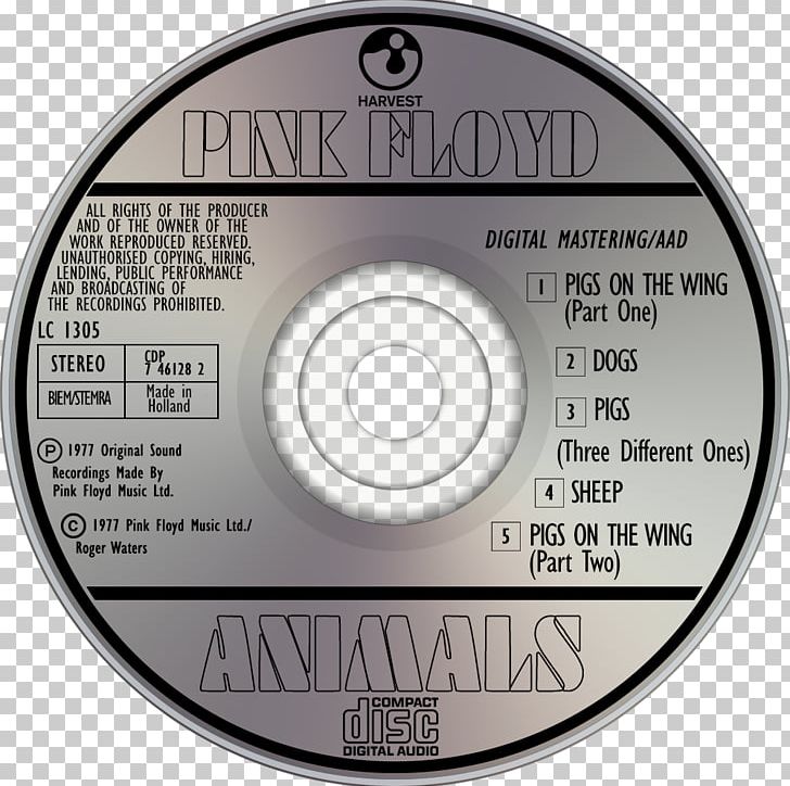 Compact Disc Walpurgis Pink Floyd The Shiver Animals PNG, Clipart, Album, Album Cover, Animals, Compact Disc, Data Storage Device Free PNG Download