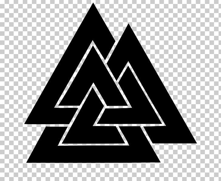 Odin Valknut Norse Mythology Old Norse Viking Age PNG, Clipart, Angle, Area, Black And White, Brand, Fenrir Free PNG Download