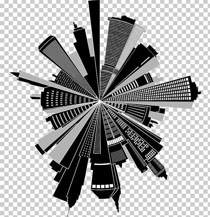 Cityscape Skyline PicsArt Photo Studio Building PNG, Clipart, Angle, Black And White, Building, Cityscape, Computer Icons Free PNG Download