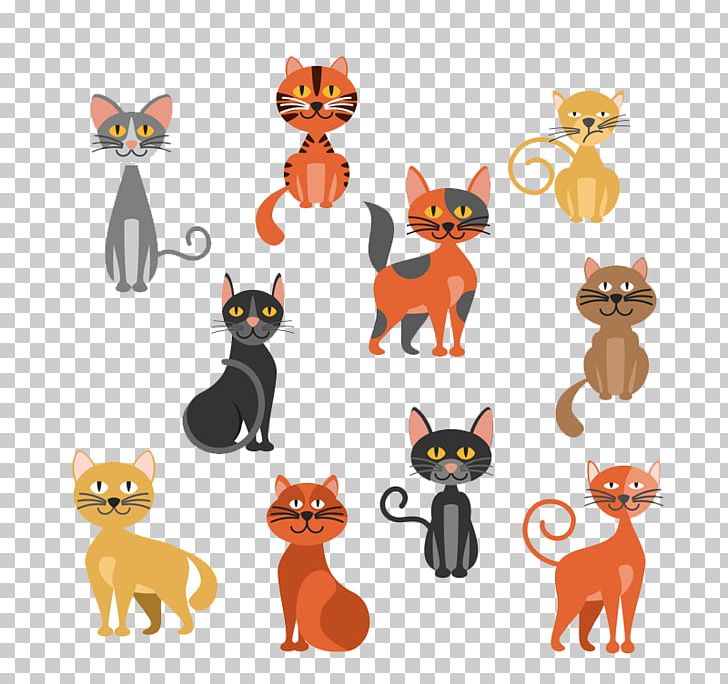 10 Models Cute Cat Design PNG, Clipart, Animal, Animation, Art, Carnivoran, Cartoon Free PNG Download