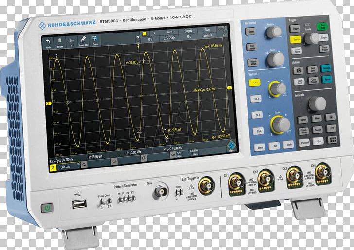 Digital Storage Oscilloscope Rohde & Schwarz Spectrum Analyzer Digital Data PNG, Clipart, Analogtodigital Converter, Bandwidth, Bit, Computer Monitors, Digital Data Free PNG Download